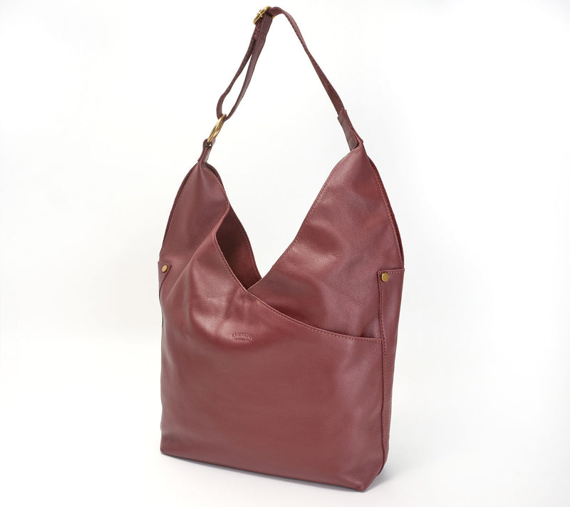 American Leather Co. Aly Leather Adjustable Strap Hobo — View 3