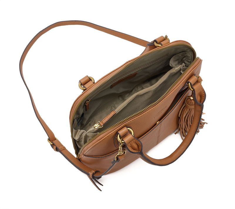 American Leather Co. Pebble Leather Convertible Satchel — View 4