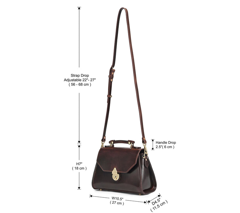 Old Trend Laurel Classic Leather Top Handle Satchel — View 5