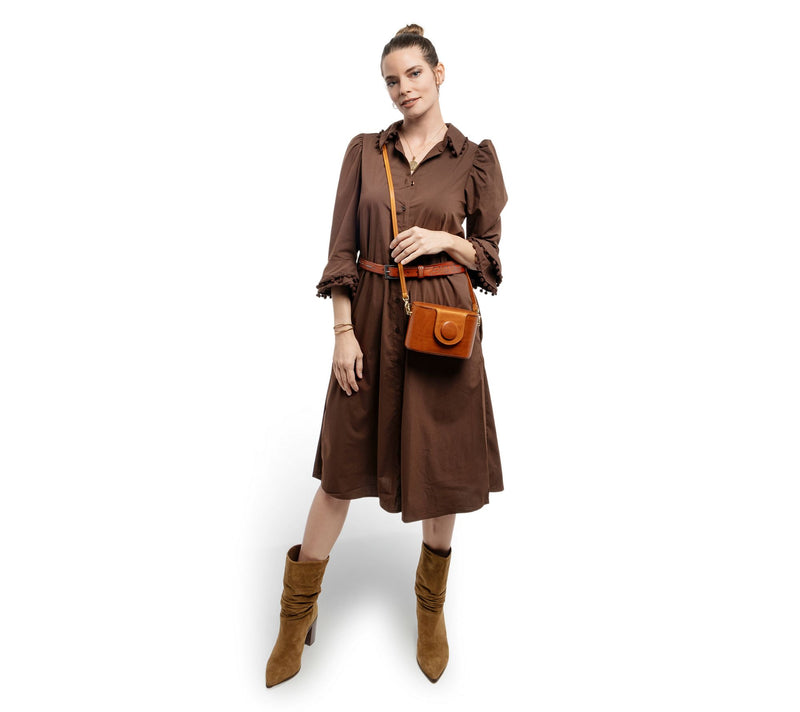 Old Trend Begonia Vintage Leather Case Crossbody — View 7