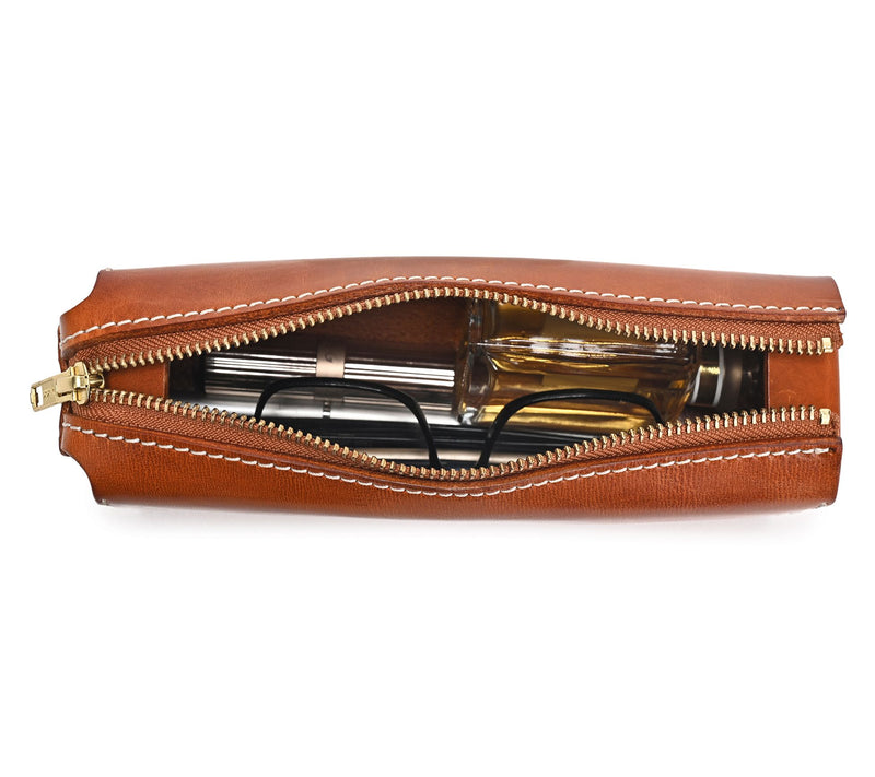 Old Trend Portable Leather Zip Top Box — View 3