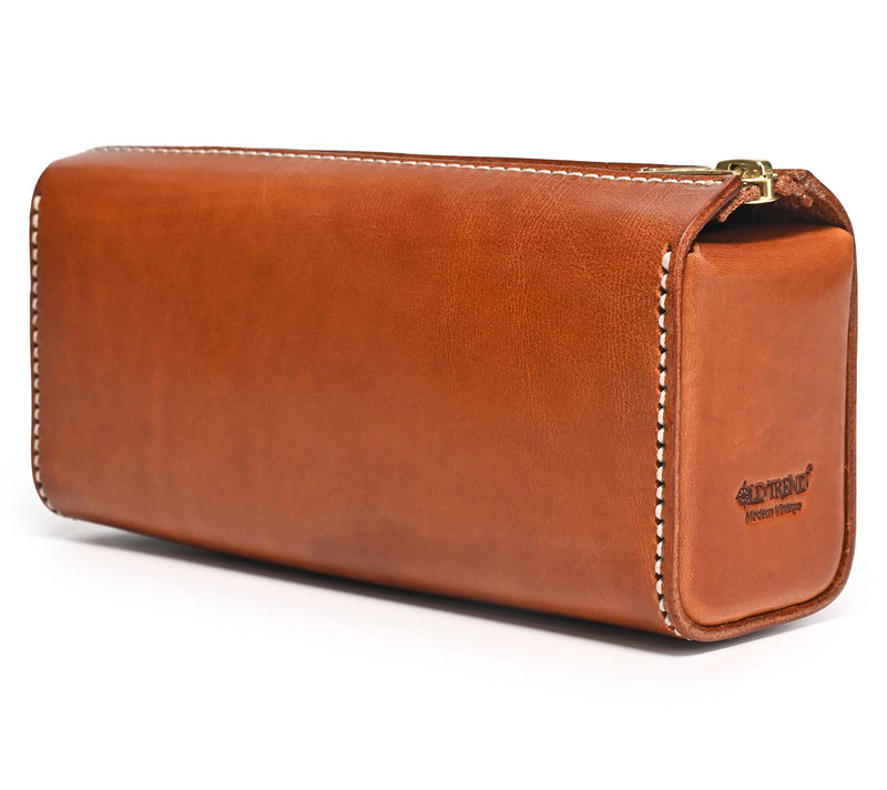 Old Trend Portable Leather Zip Top Box — Main view