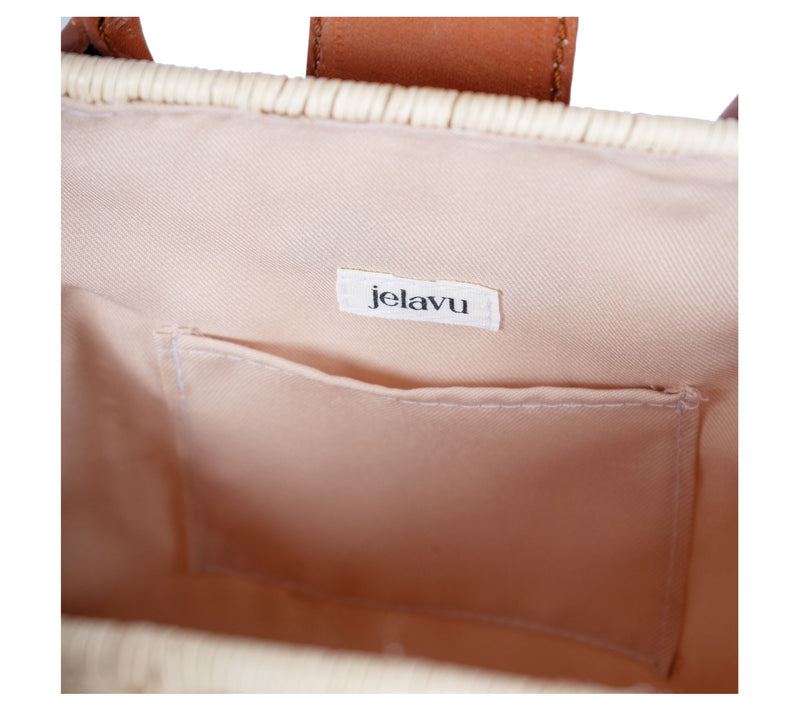 Jelavu Piper Medium Woven Top Handle CrossbodyBag — View 6
