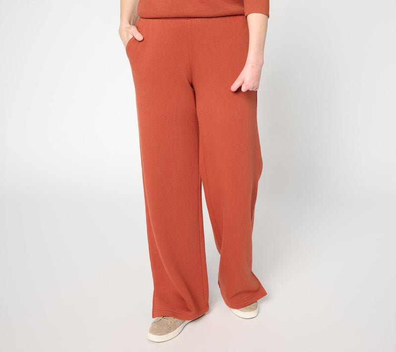 Peace Love World Petite French Terry Full Leg Pants — Main view