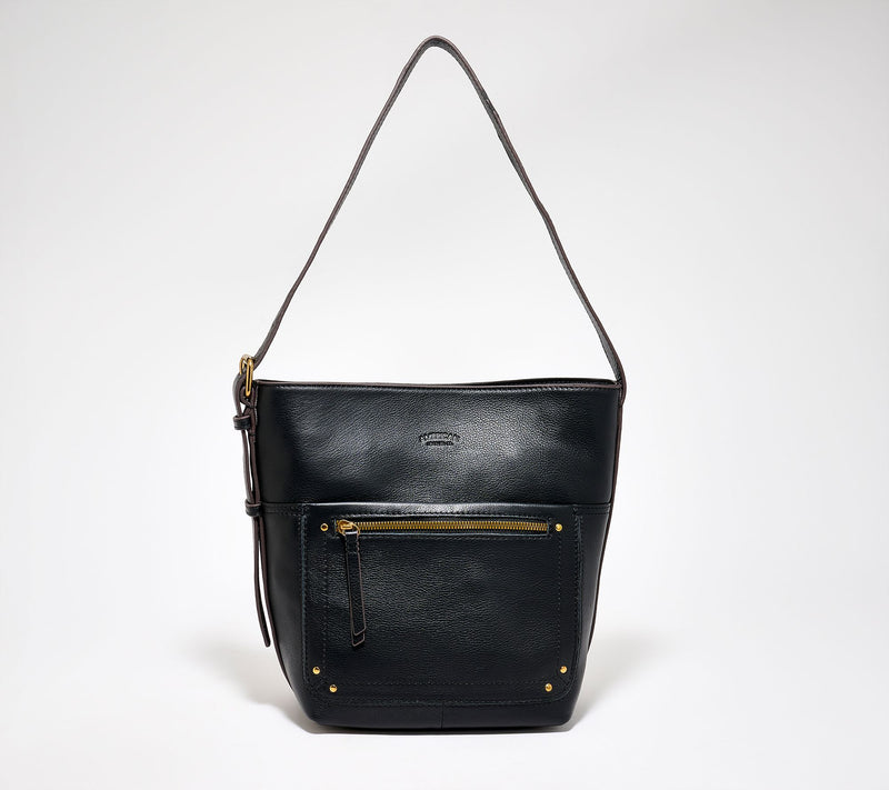 American Leather Co. Jamestown Leather Bucket Hobo — View 9