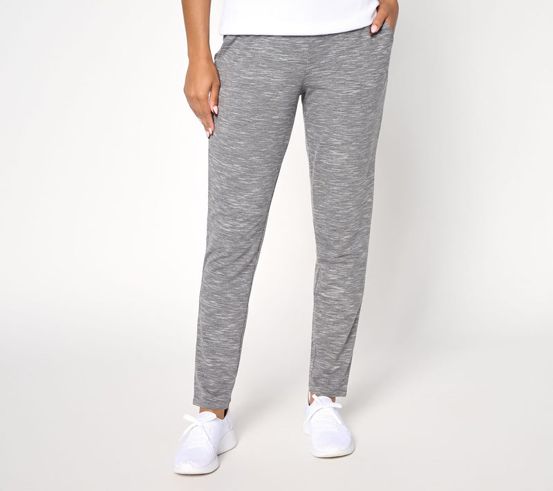 Denim & Co. Active Regular Soft Blend Knit Space Dye Slim Straight Pants — View 12