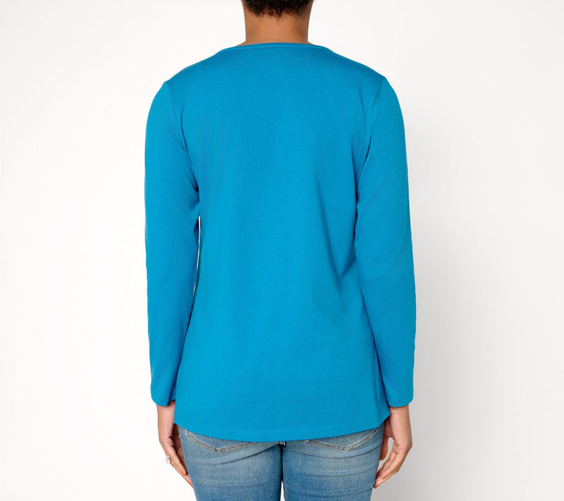 Denim & Co. Essentials Regular Perfect Jersey Tunic — View 4
