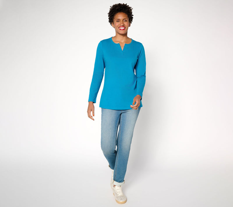 Denim & Co. Essentials Regular Perfect Jersey Tunic — View 5