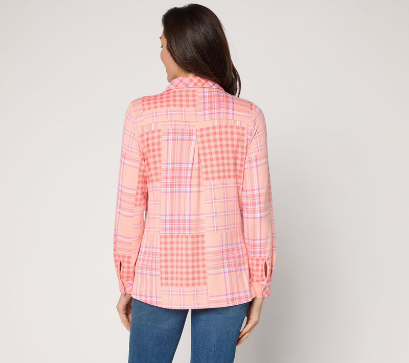Denim & Co. Regular Heavenly Jersey Printed Tunic — View 4