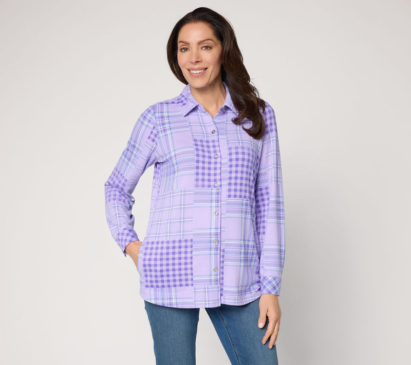 Denim & Co. Regular Heavenly Jersey Printed Tunic — View 12