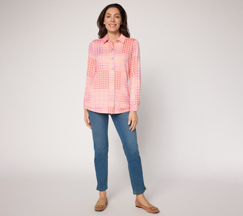 Denim & Co. Regular Heavenly Jersey Printed Tunic — View 5