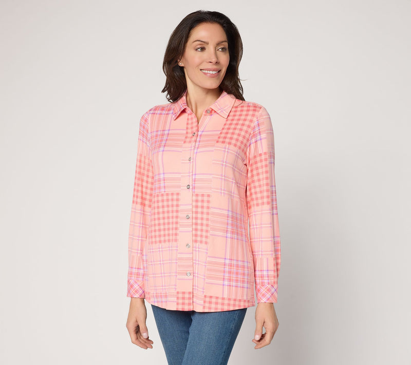 Denim & Co. Regular Heavenly Jersey Printed Tunic — Main view