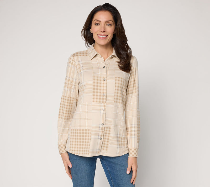 Denim & Co. Regular Heavenly Jersey Printed Tunic — View 13