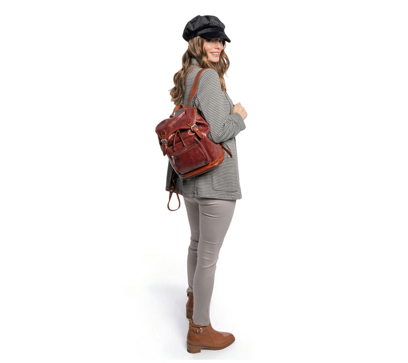 Old Trend Ficus Leather Backpack — View 7