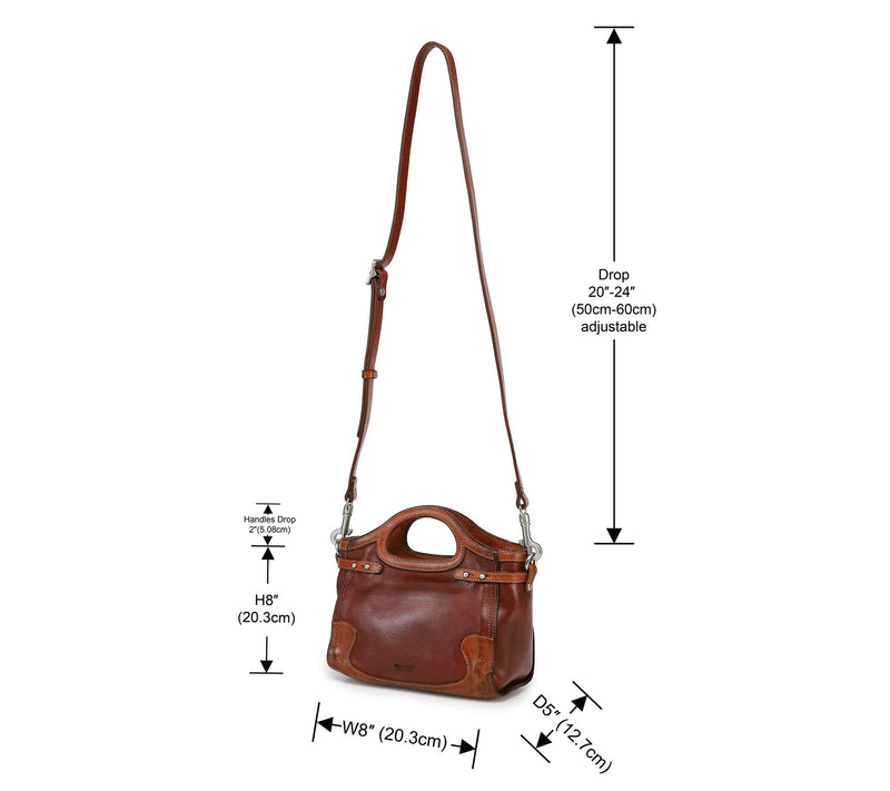 Old Trend Canna Mini Leather Satchel with Crossbody Strap — View 5
