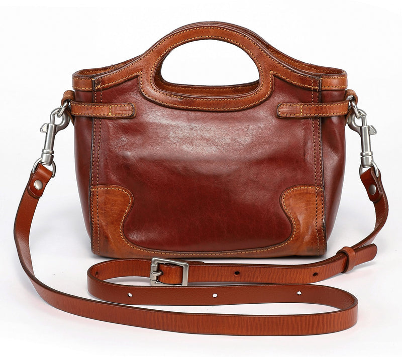 Old Trend Canna Mini Leather Satchel with Crossbody Strap — View 3