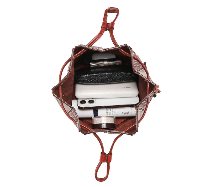 Old Trend Prism Bucket Convertible Leather Crossbody — View 3