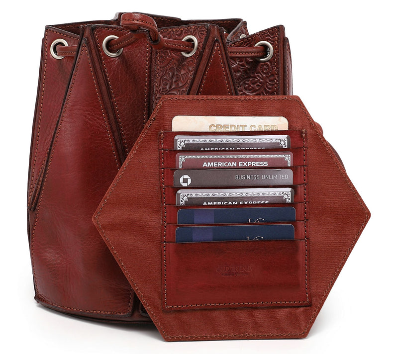 Old Trend Prism Bucket Convertible Leather Crossbody — View 4