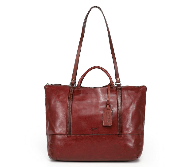Old Trend Crocus Carryall Leather Tote with Shoulder Strap — View 15