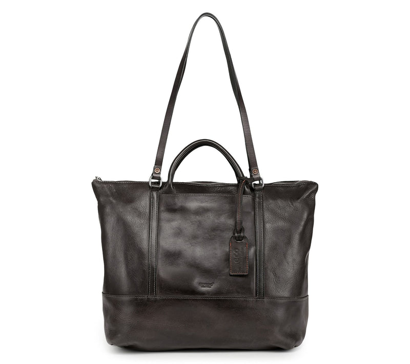 Old Trend Crocus Carryall Leather Tote with Shoulder Strap — View 16