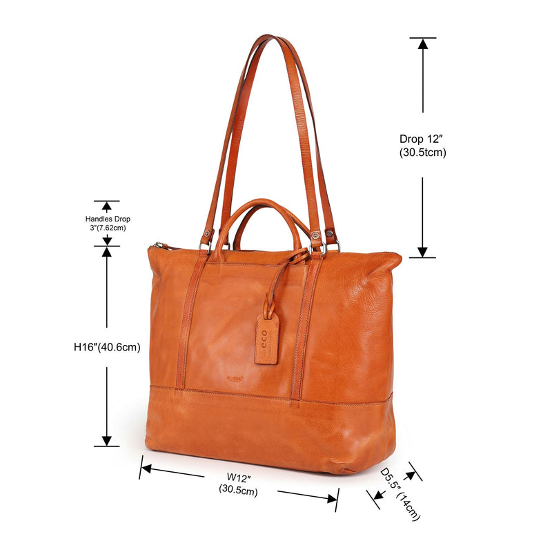 Old Trend Crocus Carryall Leather Tote with Shoulder Strap — View 6