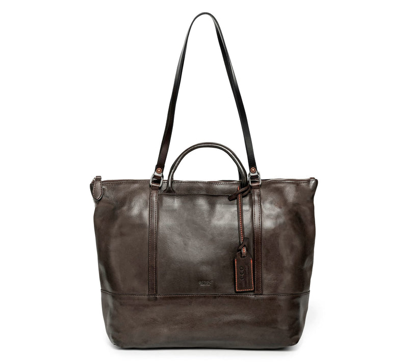 Old Trend Crocus Carryall Leather Tote with Shoulder Strap — View 17