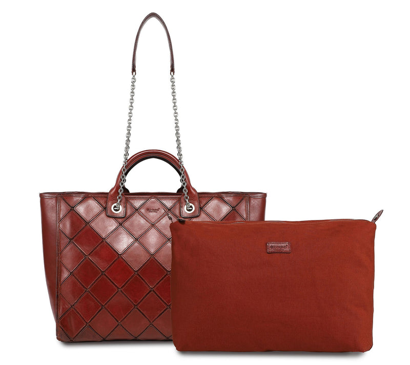 Old Trend Mermaid Carryall Leather Tote with Shoulder Strap — View 12