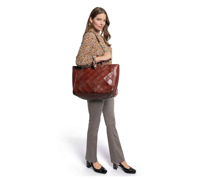 Old Trend Mermaid Carryall Leather Tote with Shoulder Strap — View 7