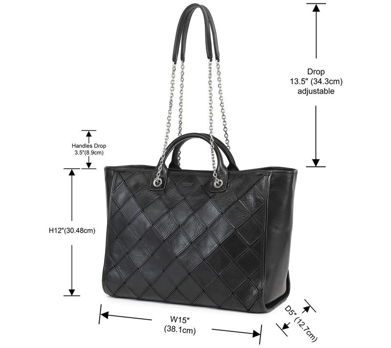 Old Trend Mermaid Carryall Leather Tote with Shoulder Strap — View 5