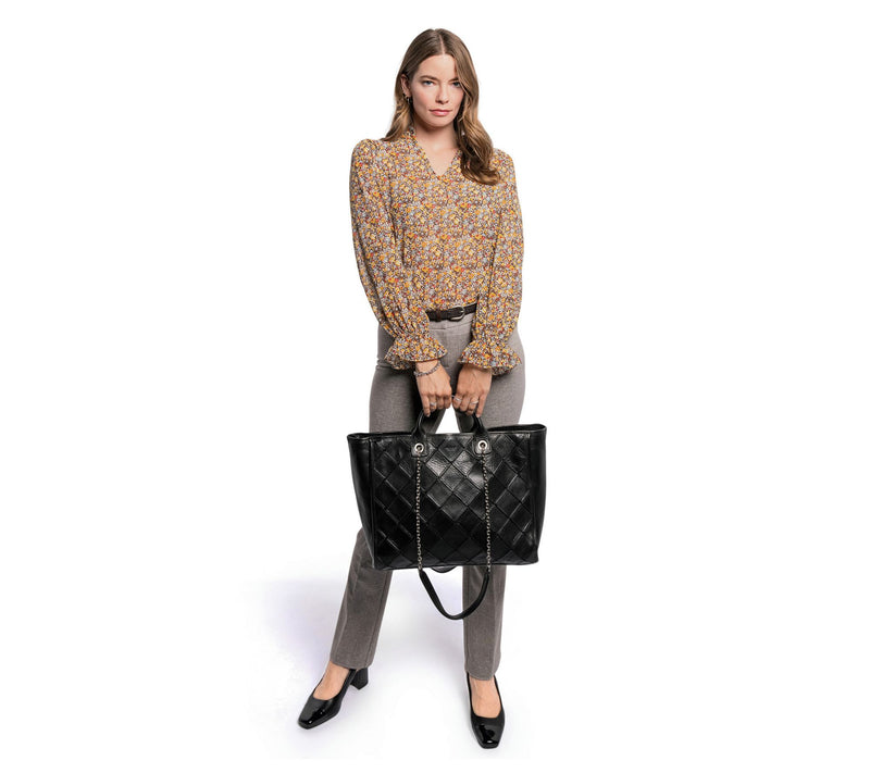 Old Trend Mermaid Carryall Leather Tote with Shoulder Strap — View 6