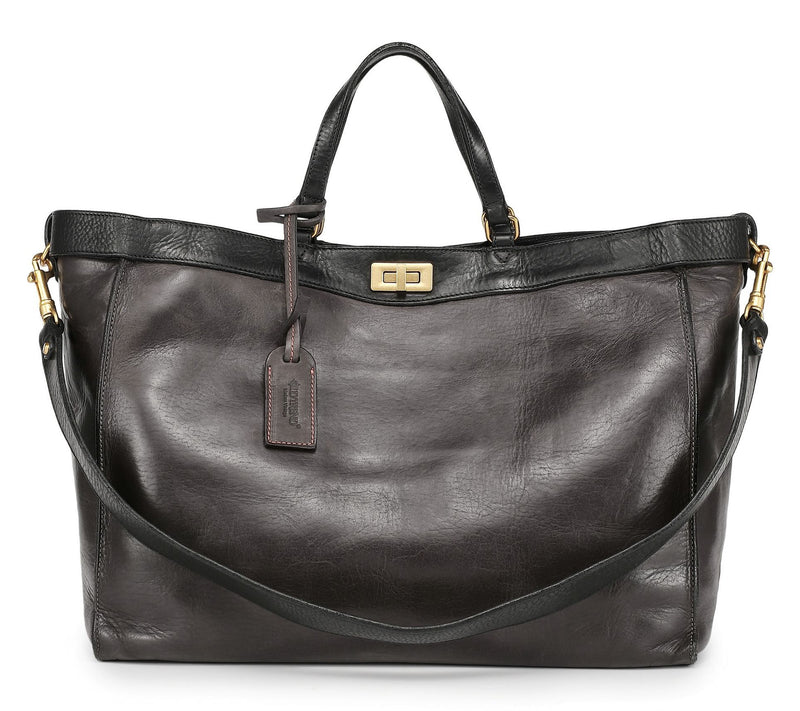 Old Trend Ixia Jet-Set Leather Tote with Shoulder Strap — View 11