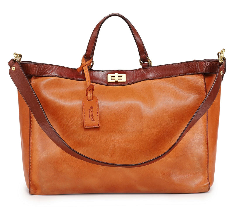 Old Trend Ixia Jet-Set Leather Tote with Shoulder Strap — View 12
