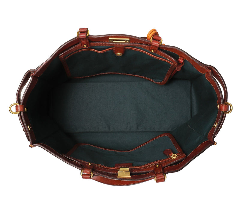 Old Trend Ixia Jet-Set Leather Tote with Shoulder Strap — View 2