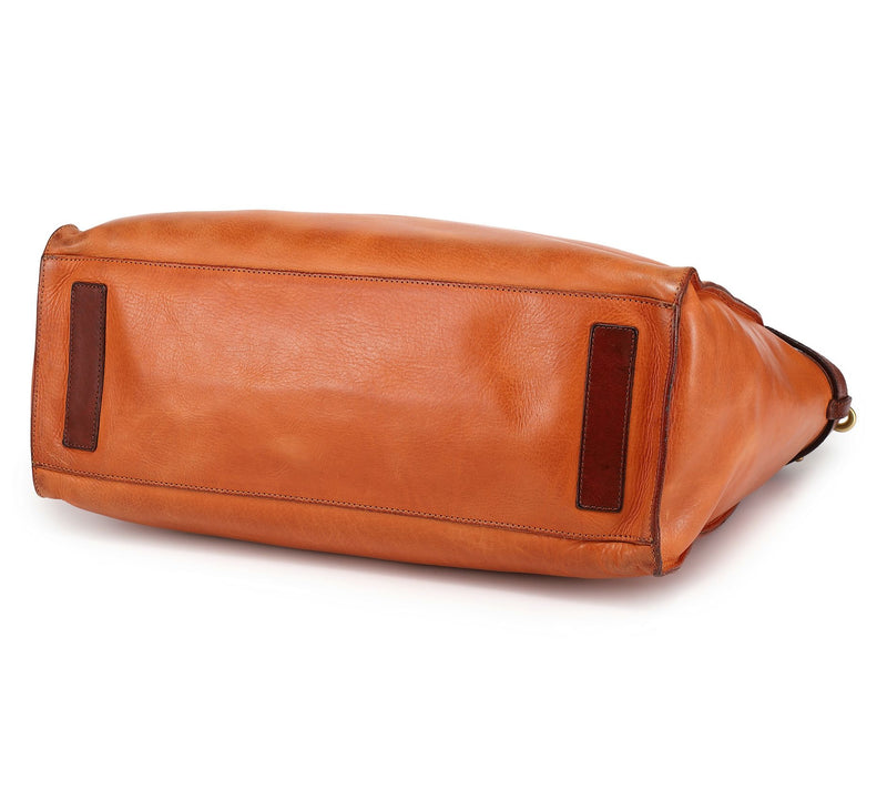 Old Trend Ixia Jet-Set Leather Tote with Shoulder Strap — View 5