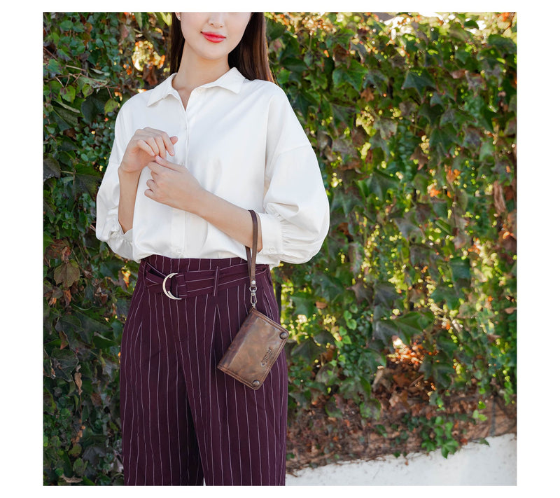 Old Trend Basswood Leather Wristlet Clutch — View 8