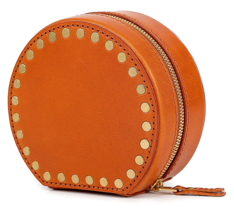 Old Trend Leather Round Jewelry Box — Main view
