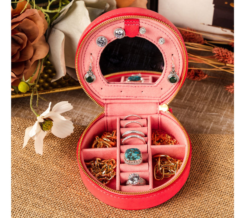 Old Trend Leather Round Jewelry Box — View 8