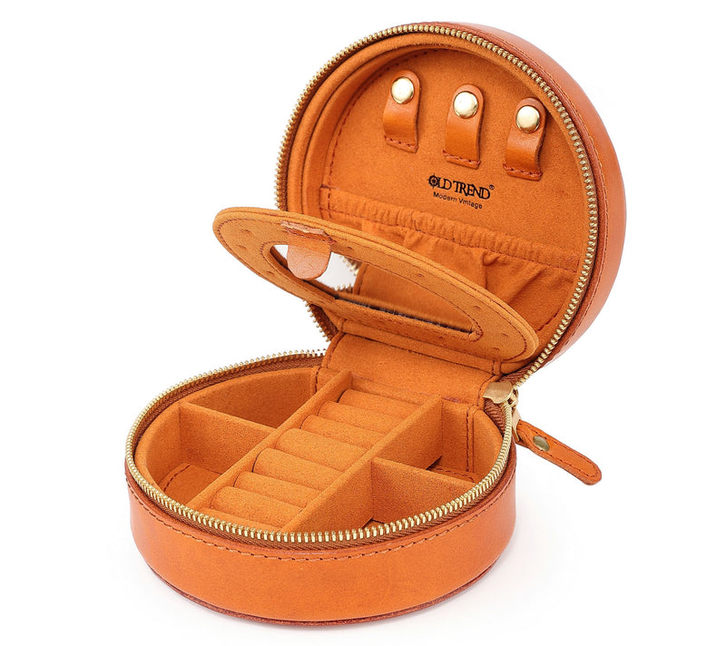 Old Trend Leather Round Jewelry Box — View 2