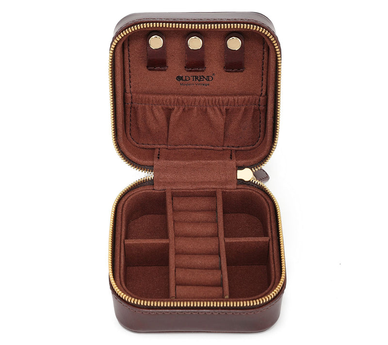 Old Trend Leather Square Jewelry Box — View 2