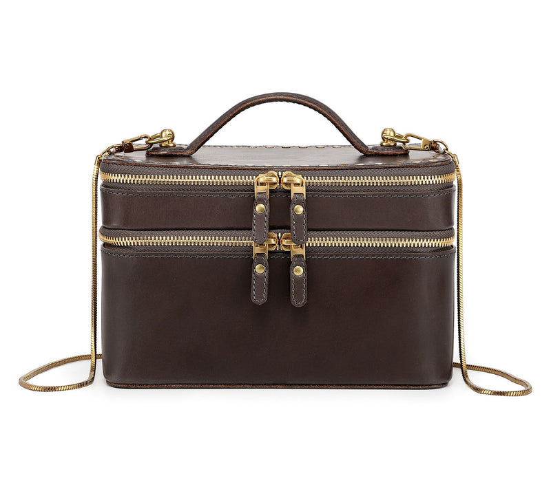 Old Trend Ixia Jet-Set Leather Train Case withChain Strap — View 11