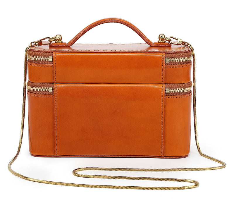 Old Trend Ixia Jet-Set Leather Train Case withChain Strap — View 5
