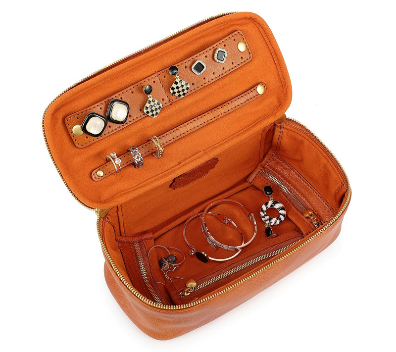 Old Trend Celosia Leather Rectangular Jewelry Case — View 3