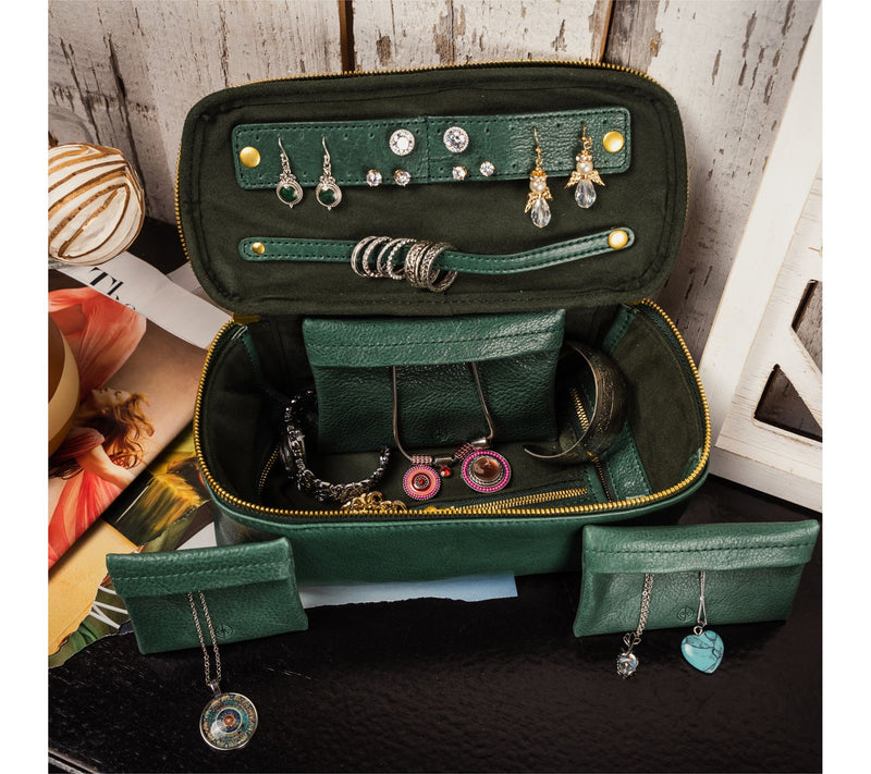Old Trend Celosia Leather Rectangular Jewelry Case — View 8