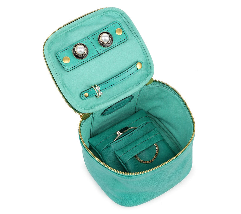 Old Trend Celosia Leather Cube Jewelry Case — View 3