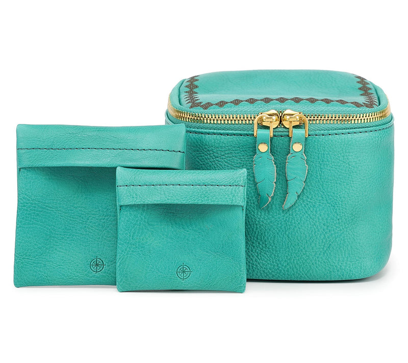 Old Trend Celosia Leather Cube Jewelry Case — Main view