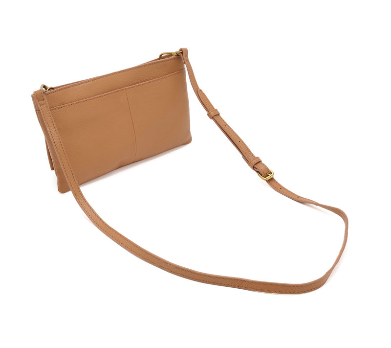 American Leather Co. Leather Bow Clutch with Crossbody Strap — View 2