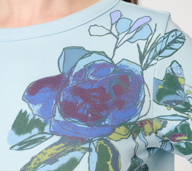 Susan Graver CloudSoft Fleece Top in Prints and Solids — View 5