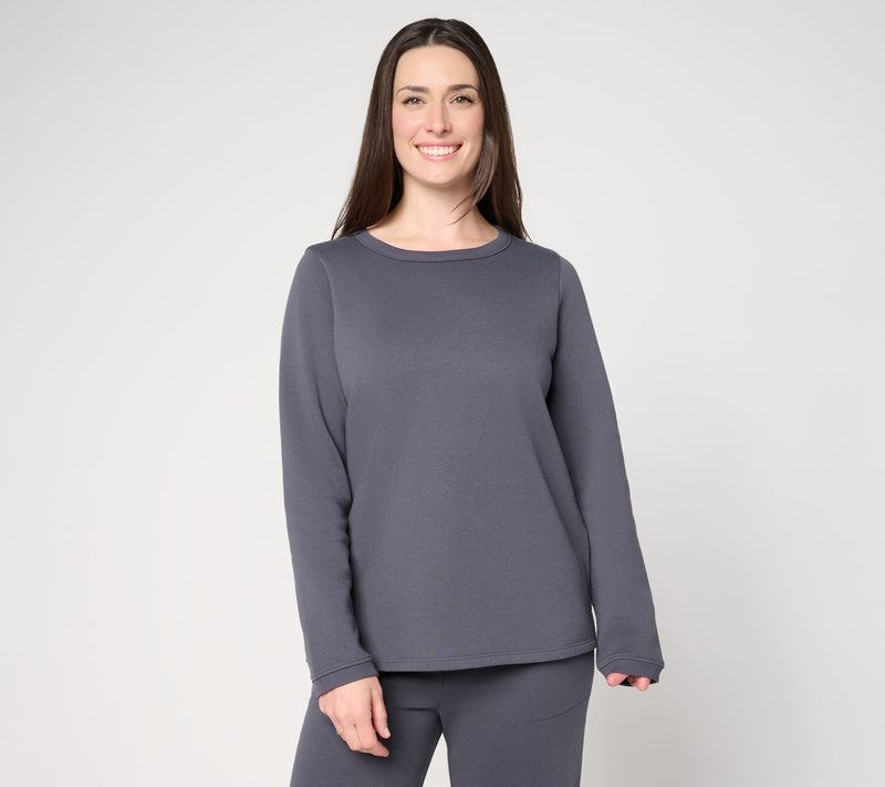 Susan Graver CloudSoft Fleece Top in Prints and Solids — View 12