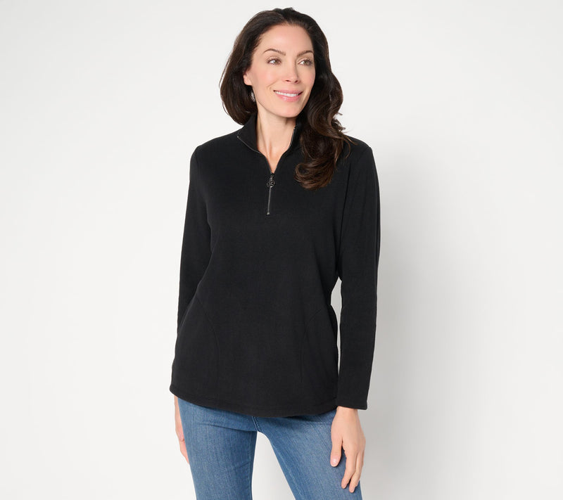 Belle by Kim Gravel Elevate the Everyday Fleece Half Zip — View 14