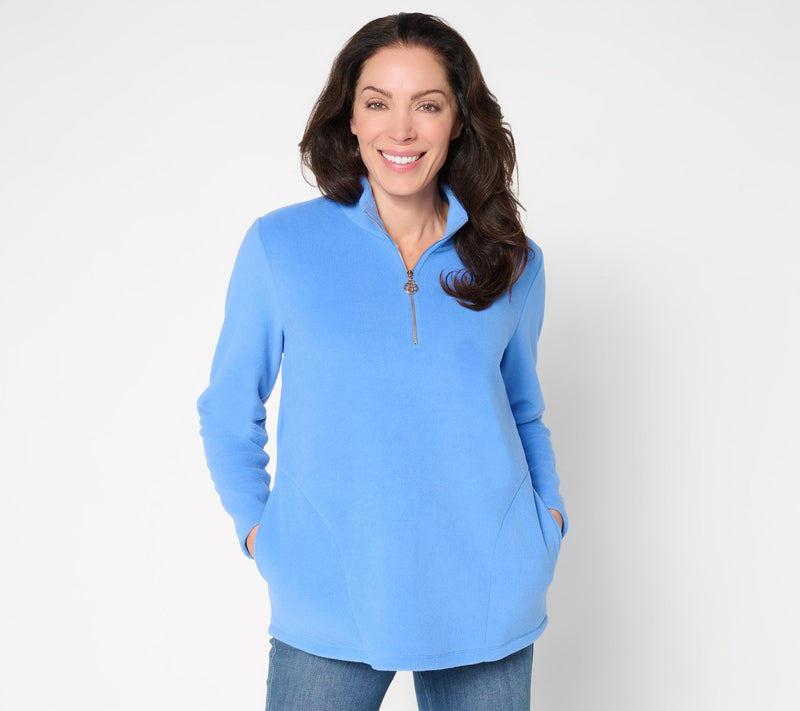 Belle by Kim Gravel Elevate the Everyday Fleece Half Zip — View 17